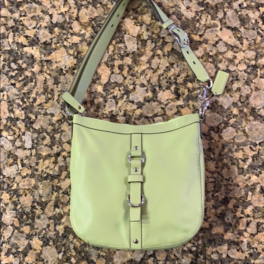 Coach Lime Green Leather Purse